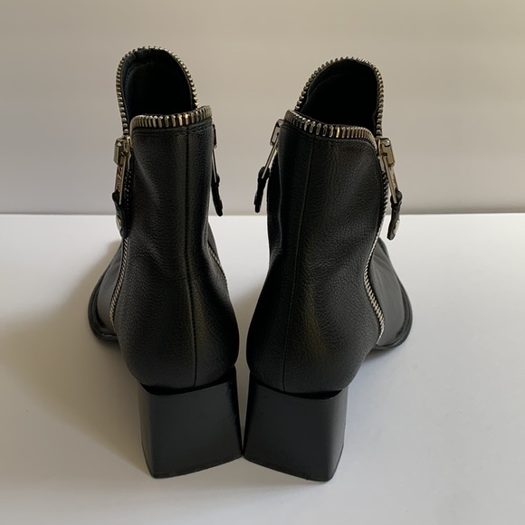 Alexander Wang Italian Leather Black Boots Size 40 - Picture 6 of 8